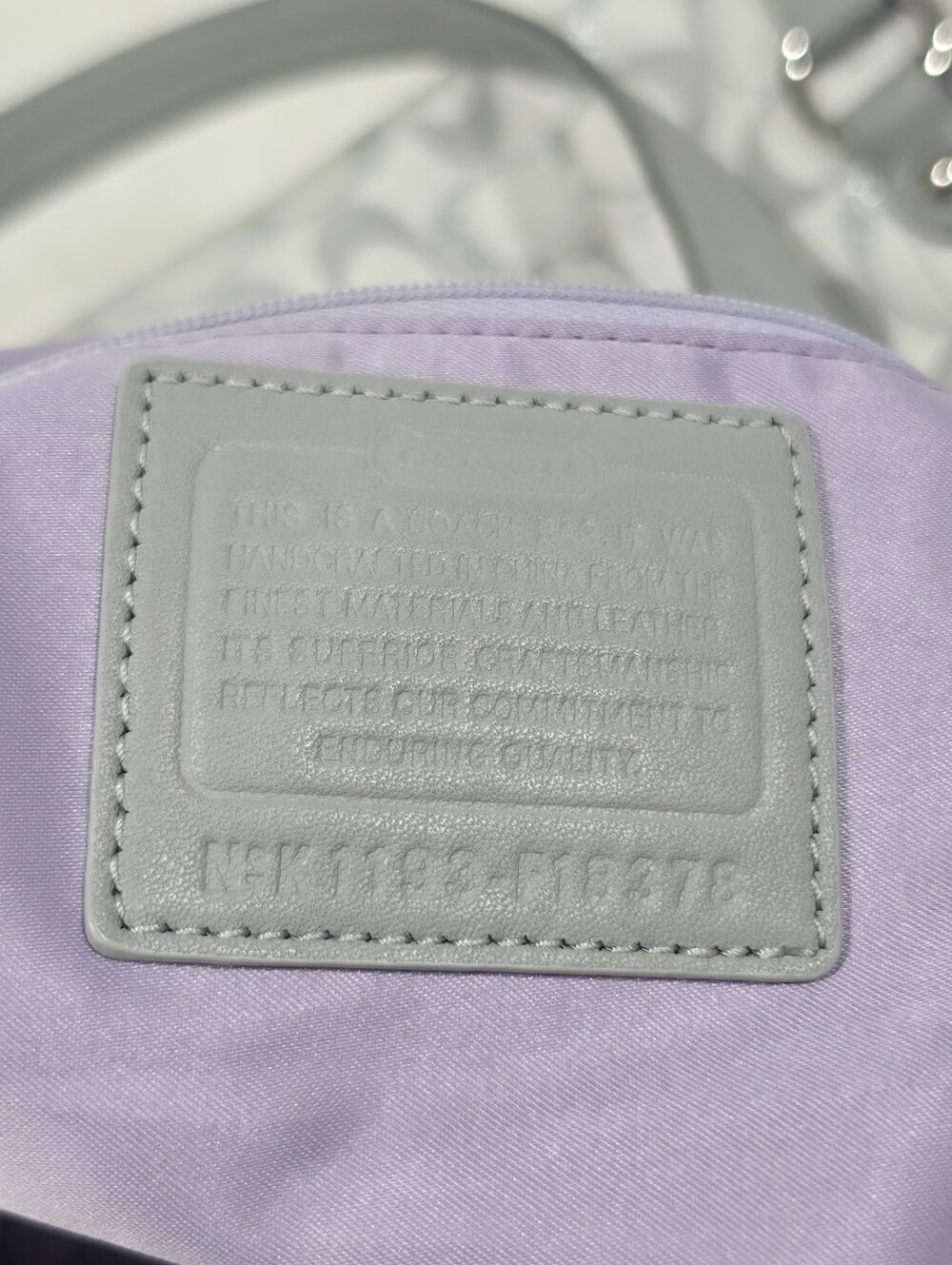 Coach F18378 Signature Gray and Silver Jacquard Shoulder Purse - Picture 11 of 13